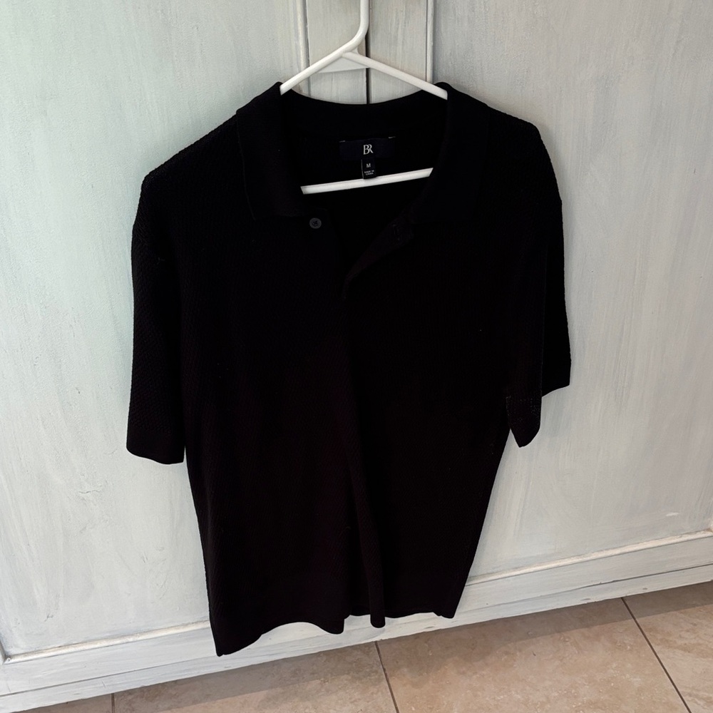 Banana Republic Black Polo Sweater